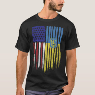 Camiseta Usa Ucrania Bandera ucraniana Tridente Raíces