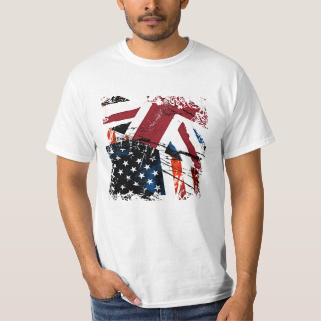 Camiseta USA-UK sucio (Anverso)