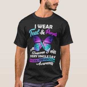 Camiseta Usa Un & Verde azulado; Púrpura Para Alguien Qu