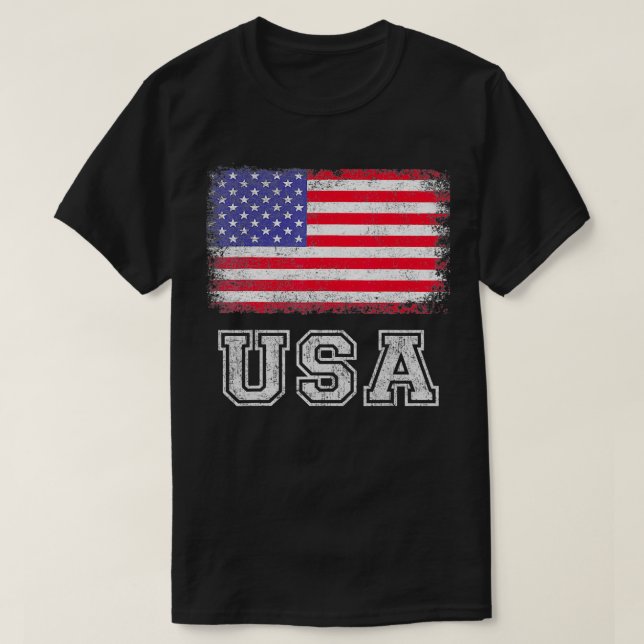 Camiseta USA US Flag Patriotic 4th Of July America  (Diseño del anverso)