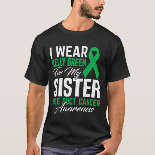Camiseta Usa Verde Kelly Por Mi Hermana Cáncer De Conducto 
