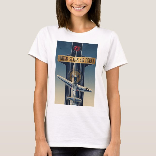 Camiseta USAF Art Deco Remembrance Day (Anverso)