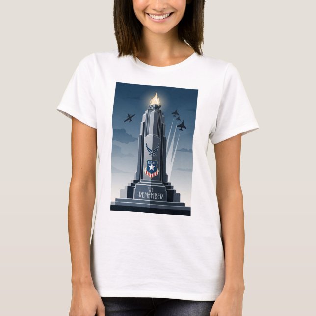 Camiseta USAF Art Deco Remembrance Day (Anverso)