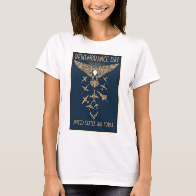 Camiseta USAF Art Deco Remembrance Day (Anverso)
