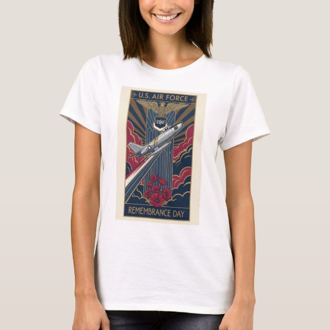 Camiseta USAF Art Deco Remembrance Day (Anverso)