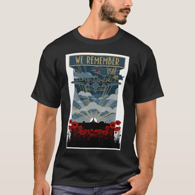 Camiseta USAF Art Deco T-Shirt Remembrance Day Edition (Anverso)