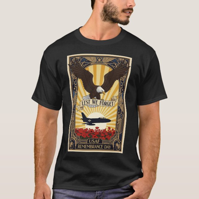 Camiseta USAF Art Deco T-Shirt Remembrance Day Edition (Anverso)