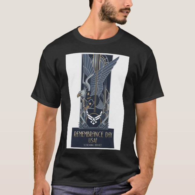 Camiseta USAF Art Deco T-Shirt Remembrance Day Edition (Anverso)