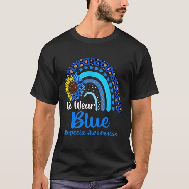Camiseta Usamos Alopecia Azul Conciencia Arcoiris (Anverso)