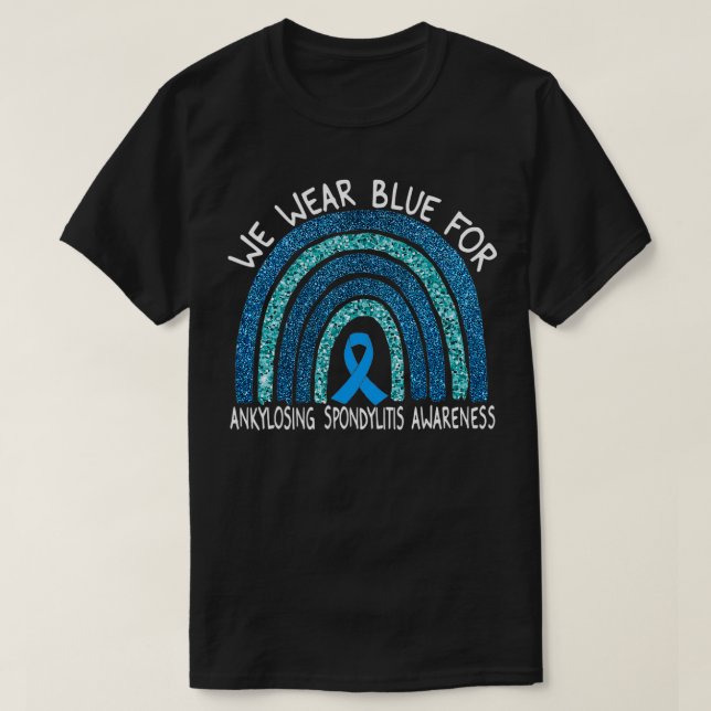 Camiseta Usamos Azul Para Concienciación Sobre Espondilitis (Diseño del anverso)