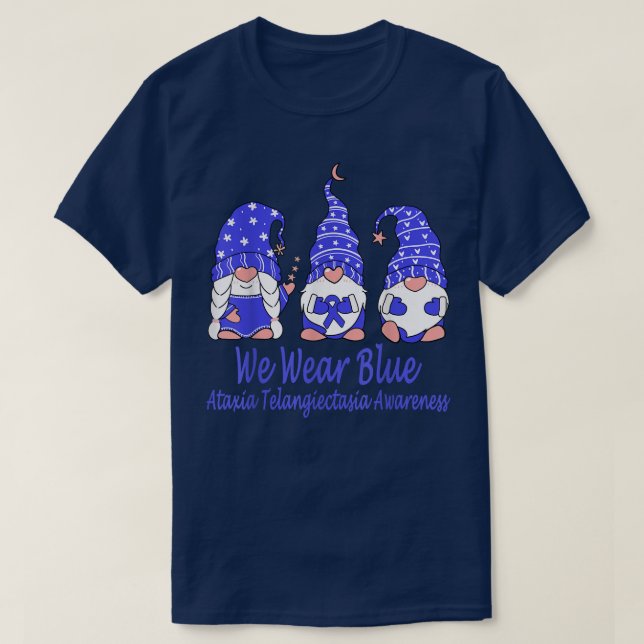 Camiseta Usamos Azul Para Concienciación Sobre La Telangiec (Diseño del anverso)