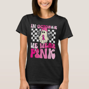 Camiseta Usamos Cáncer De Mama Fantasma Halloween Rosa