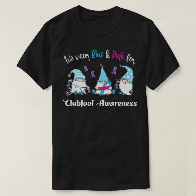 Camiseta Usamos Con Azul Y Rosa Para Concienciar A Los Pie  (Diseño del anverso)