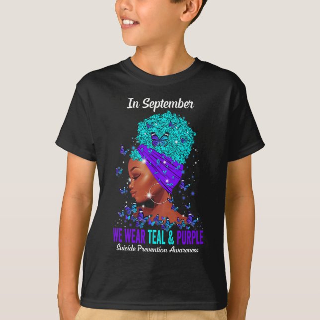 Camiseta Usamos Conciencia Verde azulada Para Prevenir El S (Anverso)