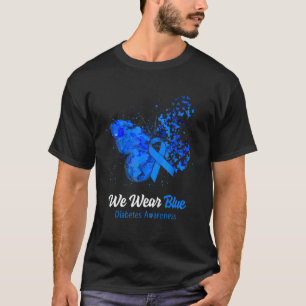 Camiseta Usamos Diabetes Azules Conciencia Mariposa
