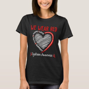 Camiseta Usamos Dislexia Roja Mes De Conciencia Dyslexia