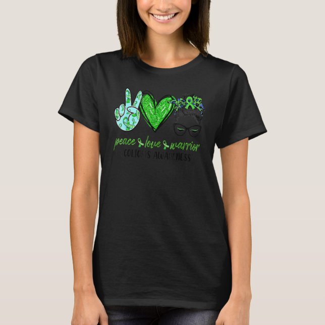 Camiseta Usamos Green Scoliosis Conciencia Paz Warri (Anverso)