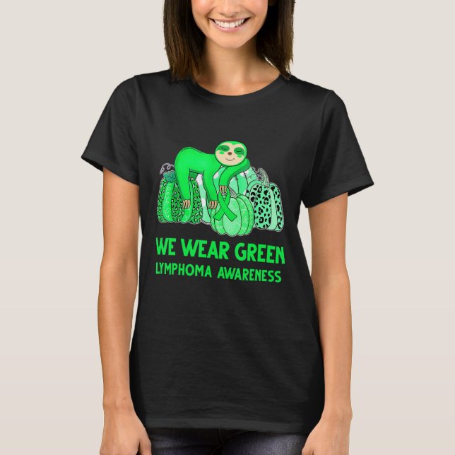 Camiseta Usamos Linfoma Verde Awareness Sloth (Anverso)