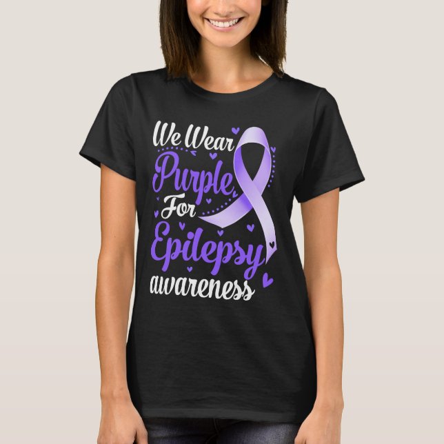 Camiseta Usamos morado para la conciencia de la epilepsia (Anverso)