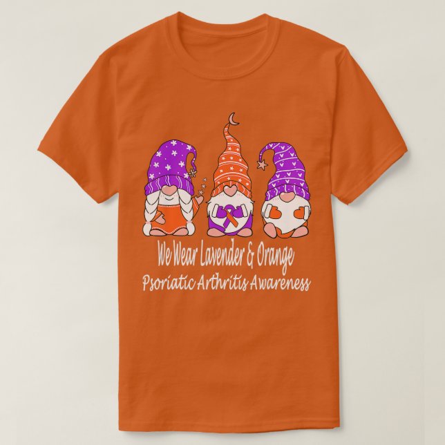 Camiseta Usamos Naranja De Lavanda Para Artritis Psoriásica (Diseño del anverso)