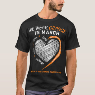 Camiseta Usamos Naranja En Marzo De Esclerosis Múltiple Awa