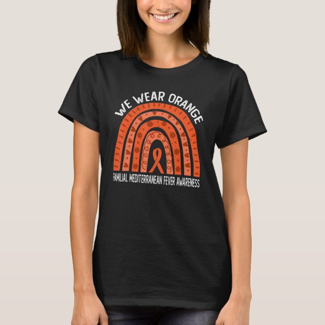 Camiseta Usamos Naranja Para La Fiebre Mediterránea Familia (Anverso)