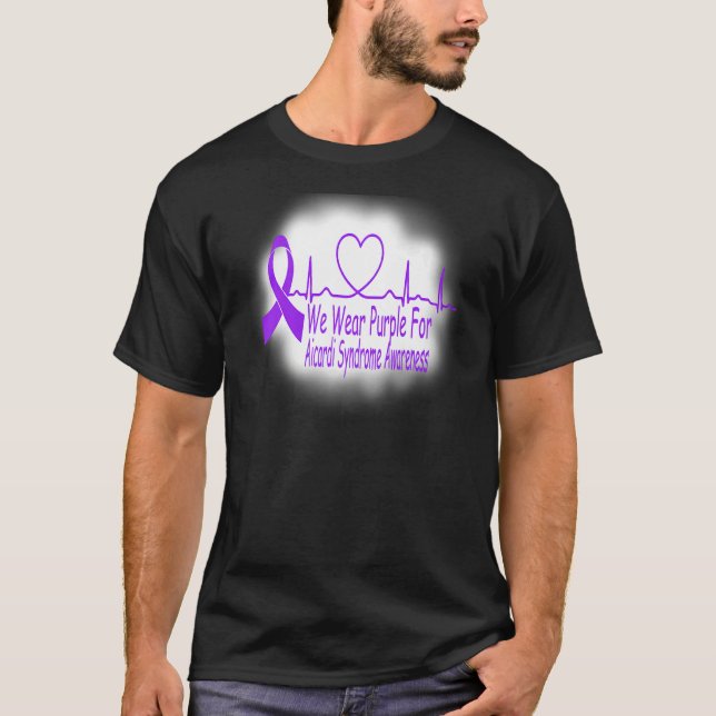 Camiseta Usamos Púrpura Para Aicardi Syndrome Awareness mon (Anverso)