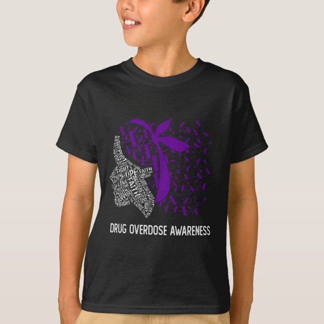 Camiseta Usamos Púrpura Para Concienciar Sobre La Sobredosi (Anverso)