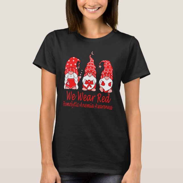Camiseta Usamos Rojo Para Concienciar Sobre Anemia Hemolíti (Anverso)