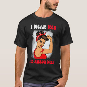 Camiseta Usamos Rojo Para La Cinta Roja Semana De Concienci