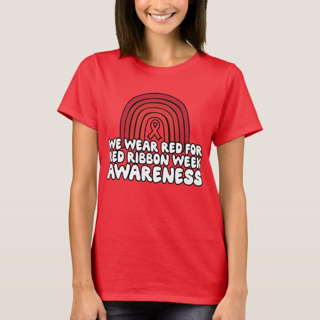 Camiseta Usamos Rojo Para La Conciencia De La Semana De La  (Anverso)