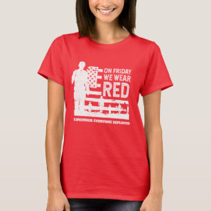 Camiseta Usamos Soldado De Viernes Rojo