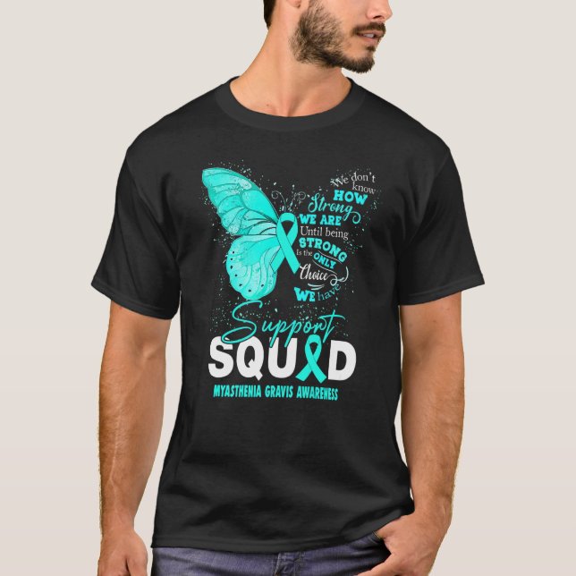 Camiseta Usamos Soporte Verde azulado De Mariposa Para Mias (Anverso)