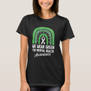 Camiseta Usamos Verde Para Concienciación Sobre Salud Menta