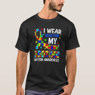 Camiseta Usando Azul Para Mi Hermano Autismo Niños Concient