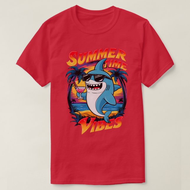Camiseta usando gafas de sol en verano vibes TShirt (Diseño del anverso)
