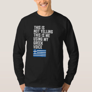 Camiseta Usando mi bandera griega de voz amo a Grecia