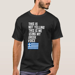 Camiseta Usando mi bandera griega de voz amo a Grecia