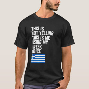 Camiseta Usando mi bandera griega de voz amo a Grecia