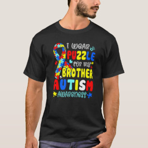 Camiseta Usando Rompecabezas Para Mi Hermano Autismo Niña C