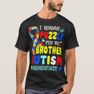 Camiseta Usando Rompecabezas Para Mi Hermano Autismo Niña C