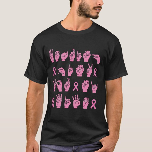 Camiseta Usando Rosa Para Mi Esposa Rótulo Idioma Canc (Anverso)