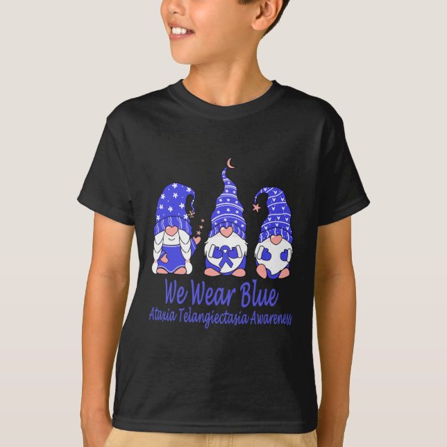Camiseta Usar Azul Para La Conciencia De Ataxia Telangiecta (Anverso)