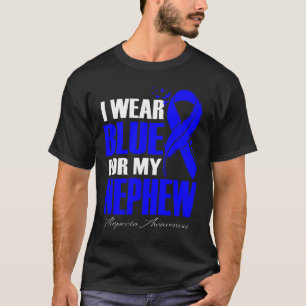 Camiseta Usar Azul Para Mi Feather De Alopecia De Mi Sobrin