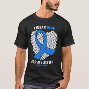 Camiseta Usar Azul Para Mi Hermana Alopecia Conciencia