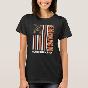 Camiseta Usar bandera de signo de paz Naranja suficiente co