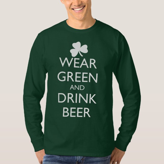 CAMISETA USAR CERVEZA VERDE Y BEBIDA (Anverso)