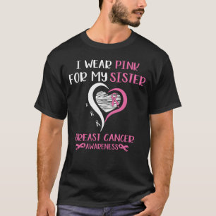 Camiseta Usar Cinta Rosa Hermana Cinta Cáncer de Mama Guerr
