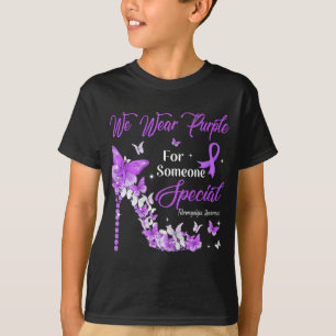 Camiseta Usar mariposas moradas Fibromialgia Conciencia