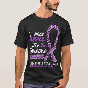 Camiseta Usar Morado De La Cita De Concienciación Sobre La 
